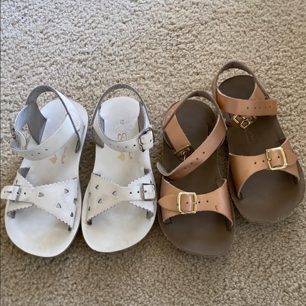 Salt Water Sandals by Hoy White Strappy Sandals